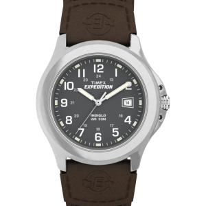 Expedition Metal Field 40mm Leather Strap Watch
