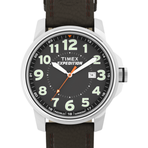 Expedition Metal Field 40mm Leather Strap Watch