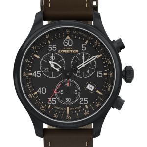 Expedition Field Chronograph 43mm Leather Watch
