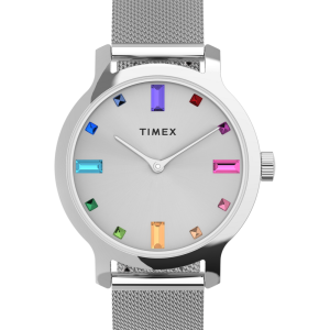 Transcend&trade; 31mm Stainless Steel Mesh Band Watch