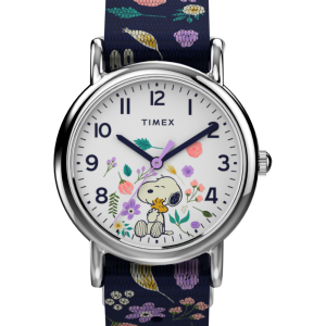 Peanuts&reg; Floral x Timex Weekender 31mm Fabric Strap Watch