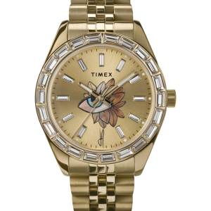 Timex Legacy x Jacquie Aiche Gold Sunray Dial with Tribe Eye 36mm Watch
