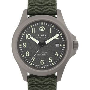 Expedition&reg; Field Post Titanium Automatic 41mm Recycled Fabric Strap Watch