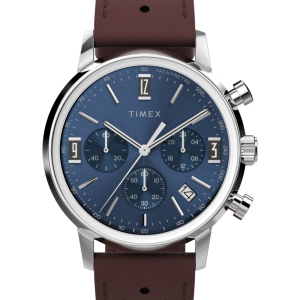 Marlin&reg; Chronograph Tachymeter 40mm Leather Strap Watch