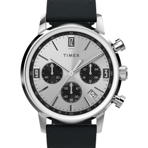 Marlin&reg; Chronograph Tachymeter 40mm Leather Strap Watch