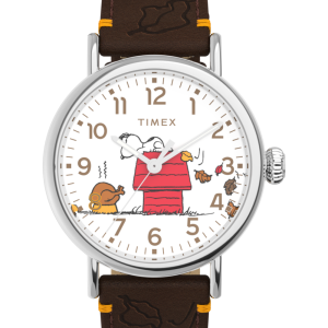 Peanuts&reg; x Timex Standard Thanksgiving 40mm Leather Strap Watch