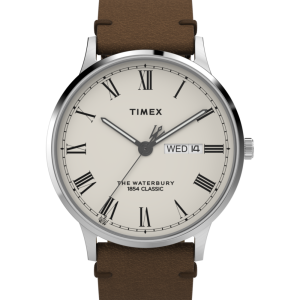Waterbury Classic 40mm Leather Strap Watch
