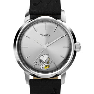 Peanuts&reg; x Timex Marlin&reg; Automatic Saxophonist 40mm Leather Strap Watch
