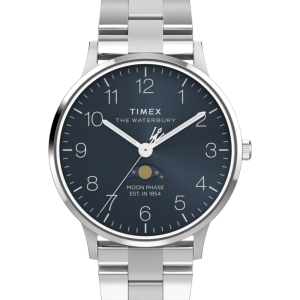 Waterbury Classic Moon Phase 40mm Stainless Steel Bracelet Watch&nbsp;