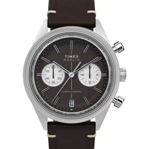 Marlin&reg; Jet Quartz Chronograph 40mm Leather Strap Watch