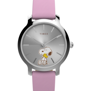 Peanuts&reg; x Timex Transcend Snoopy Hug 31mm Leather Strap Watch