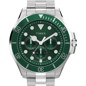 Harborside Coast Multifunction 43mm Stainless Steel Bracelet Watch