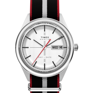 Marlin&reg; Jet Quartz 38mm Fabric Strap Watch