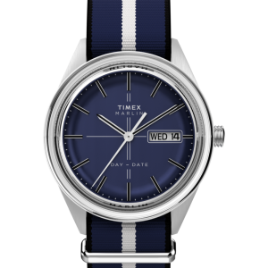 Marlin&reg; Jet Quartz 38mm Fabric Strap Watch