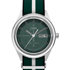 Marlin&reg; Jet Quartz 38mm Fabric Strap Watch