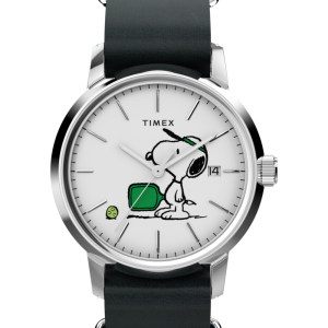 Peanuts&reg; x Timex Marlin&reg; Automatic Pickleball 40mm Leather Strap Watch