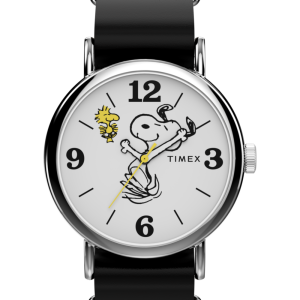 Peanuts&reg; x Timex Weekender Snoopy40mm Leather Strap Watch