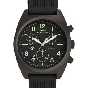 Expedition&reg; Capstone Chronograph 41mm Silicone Strap Watch