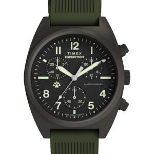 Expedition&reg; Capstone Chronograph 41mm Silicone Strap Watch