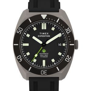 Expedition&reg; Pioneer Titanium Automatic 41mm HNBR Synthetic Rubber Strap Watch