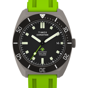 Expedition&reg; Pioneer Titanium Automatic 41mm HNBR Synthetic Rubber Strap Watch