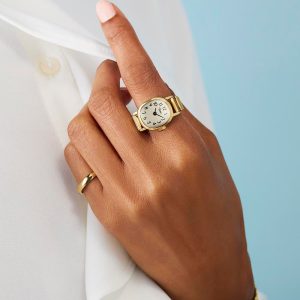 Cavatina&reg; Mini 16mm Stainless Steel Expansion Band Ring Watch