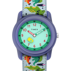 TIMEX TIME MACHINES&reg; 29mm Dinosaur Elastic Fabric Kids Watch